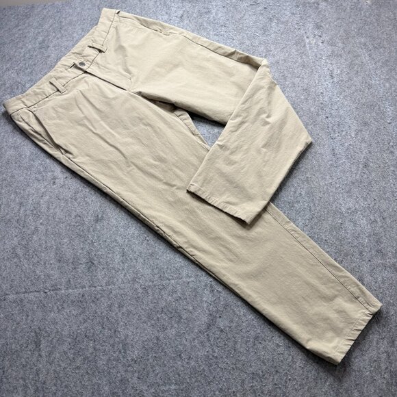 lululemon athletica Other - Lululemon Commission Pants Men 34 x 28 Beige Slim Tapered Technical Chinos